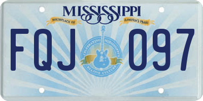 MS license plate FQJ097