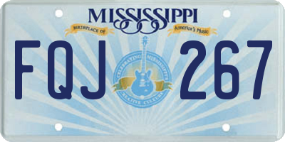 MS license plate FQJ267