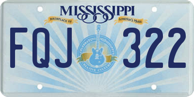 MS license plate FQJ322