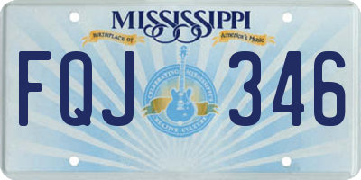 MS license plate FQJ346