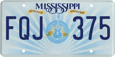 MS license plate FQJ375