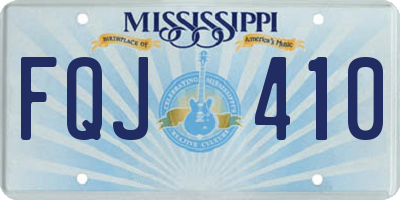 MS license plate FQJ410