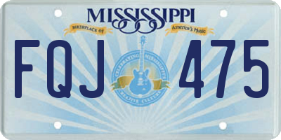 MS license plate FQJ475