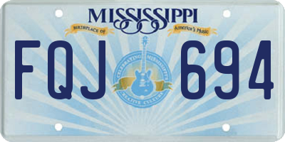 MS license plate FQJ694