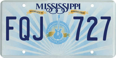 MS license plate FQJ727