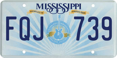 MS license plate FQJ739