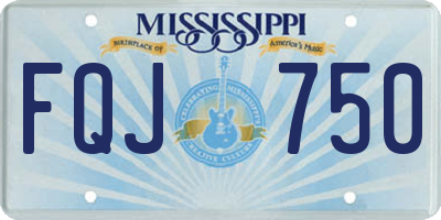 MS license plate FQJ750