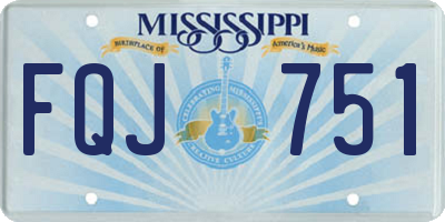 MS license plate FQJ751