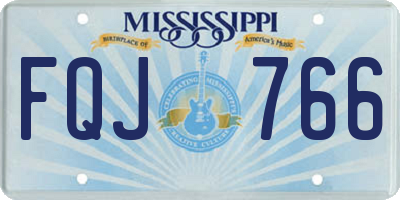 MS license plate FQJ766