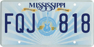 MS license plate FQJ818
