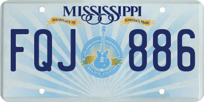 MS license plate FQJ886