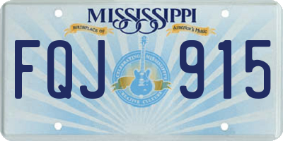 MS license plate FQJ915