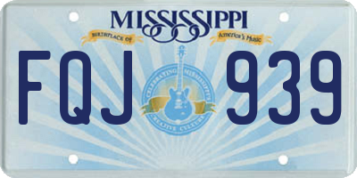MS license plate FQJ939