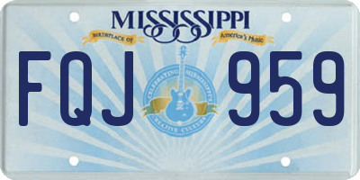 MS license plate FQJ959