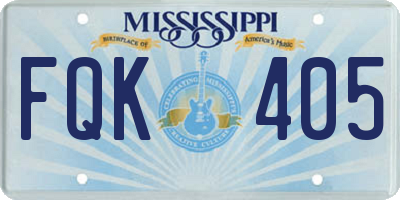 MS license plate FQK405