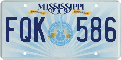 MS license plate FQK586