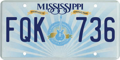 MS license plate FQK736