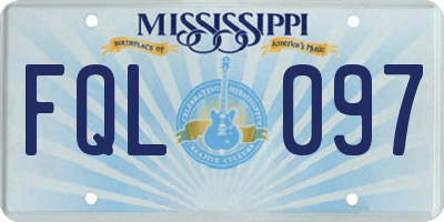 MS license plate FQL097