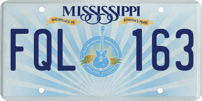 MS license plate FQL163