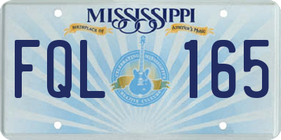 MS license plate FQL165