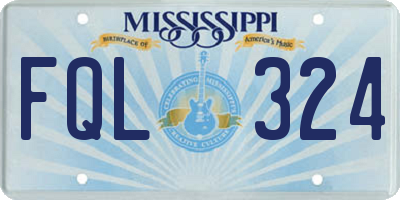 MS license plate FQL324