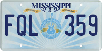 MS license plate FQL359