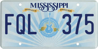MS license plate FQL375
