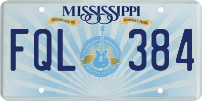 MS license plate FQL384