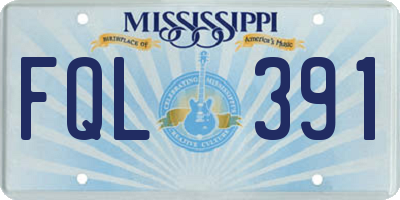 MS license plate FQL391