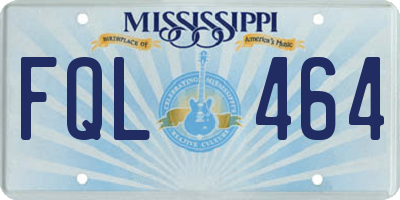 MS license plate FQL464