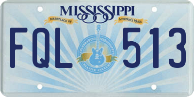 MS license plate FQL513