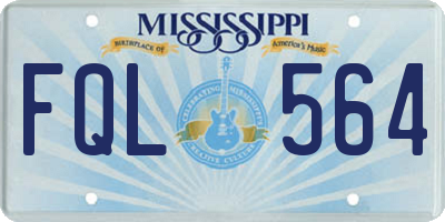 MS license plate FQL564