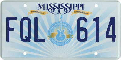 MS license plate FQL614