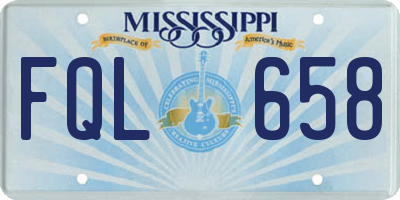 MS license plate FQL658