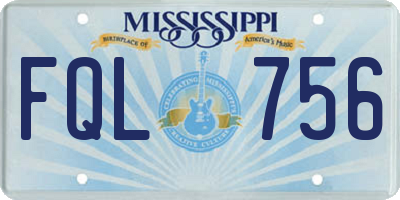 MS license plate FQL756