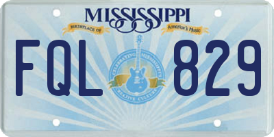 MS license plate FQL829