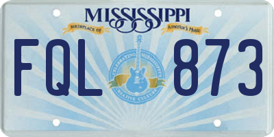 MS license plate FQL873