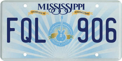 MS license plate FQL906