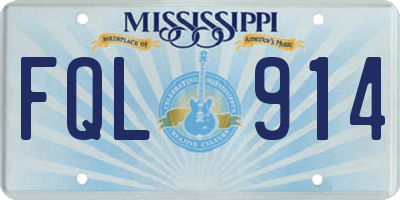 MS license plate FQL914