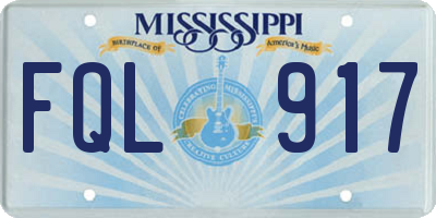 MS license plate FQL917