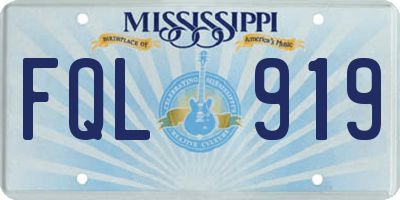 MS license plate FQL919
