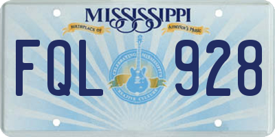 MS license plate FQL928