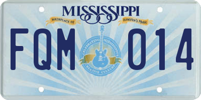 MS license plate FQM014