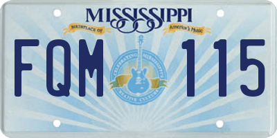 MS license plate FQM115