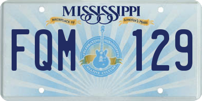 MS license plate FQM129