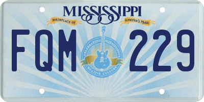 MS license plate FQM229