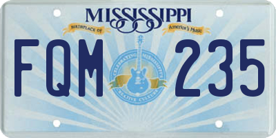 MS license plate FQM235