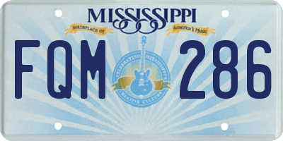 MS license plate FQM286