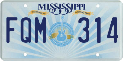 MS license plate FQM314