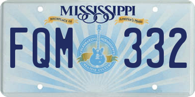 MS license plate FQM332